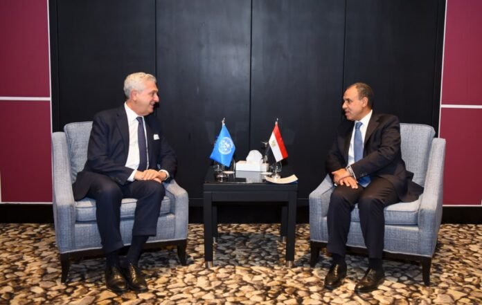 التقى بدر عبد العاطي، وزير الخارجية والهجرة وشؤون المصريين بالخارج، مع فيليبو جراندي، مفوض الأمم المتحدة السامي لشئون اللاجئين، وذلك على هامش مشاركته في منتدى أسوان للسلام والتنمية المستدامين.